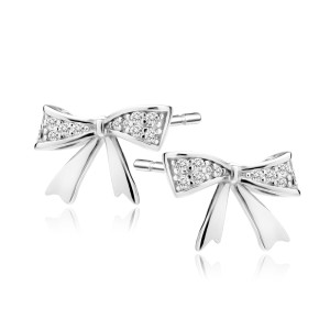 Cercei argint fundita cu pietre DiAmanti Z2093ER_W-DIA (Argint 925‰ 1,7 g.)